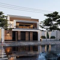 طراحی نمای ویلای مدرن آقای رستمی در هچیرود مازندران